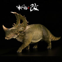 Load image into Gallery viewer, 1:35 Tower Shield Dinosaur Sinoceratops with Human Figure Animal Figure Toy Collection Model Toy
